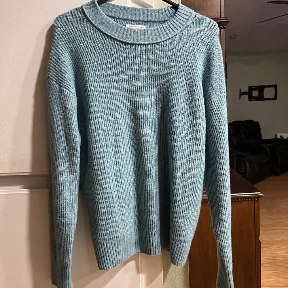 American Eagle Outfitters Teal Knit Sweater